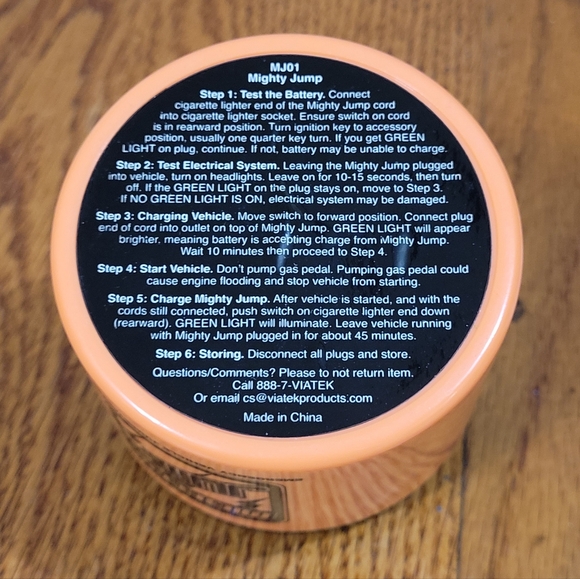 ViaTek Mighty Jump Emergency Vehicle Jumpstarter As Seen on TV NEW IN BOX - Picture 3 of 8